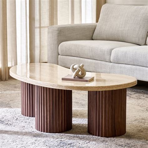 Buy Sundried Sanctuary Faux Marble Top Coffee Table - Walnut from Home ...