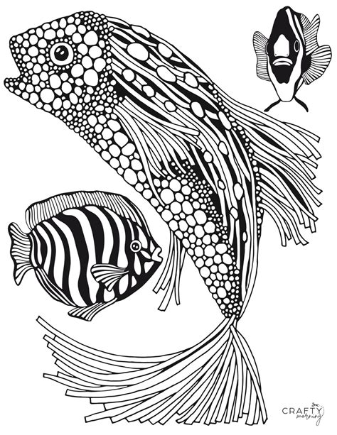 Realistic Fish Coloring Pages Printable