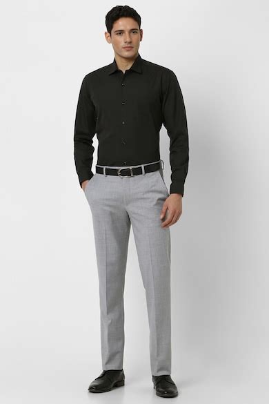 Buy Men Black Regular Fit Full Sleeves Formal Shirt Online - 39838575 ...