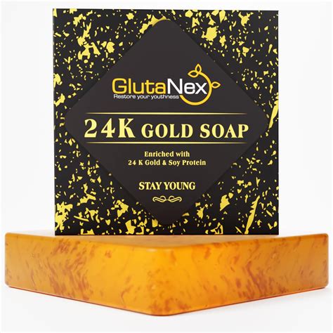 Buy GlutaNex Gold 24k Whitening Soap with Advanced Formula for Luminous ...