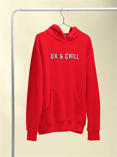 UX & Chill- Red UI UX Hoodie – GeekOTee