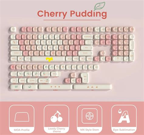 Cherry Pudding MOA PBT Keycaps – CuriosityCaps