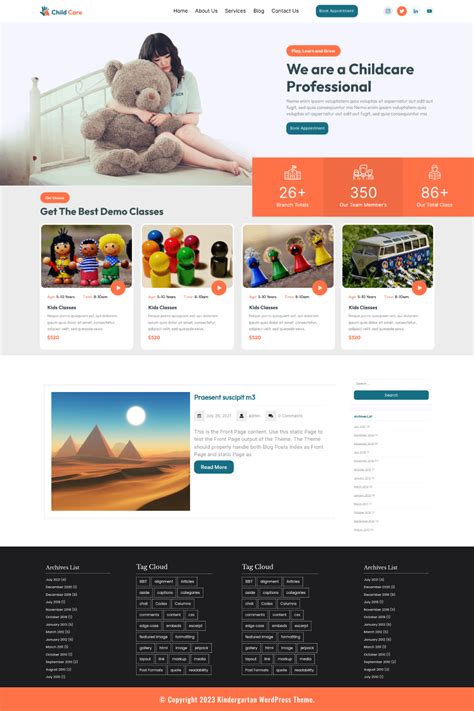 Nurture Young Minds: Free Kindergarten WordPress Theme – THEMESPRIDE