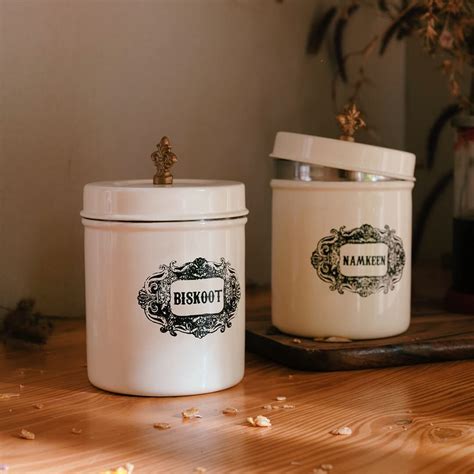 Buy Elan Namkeen and Biskoot Canisters for Kitchen, Storage Jar ...