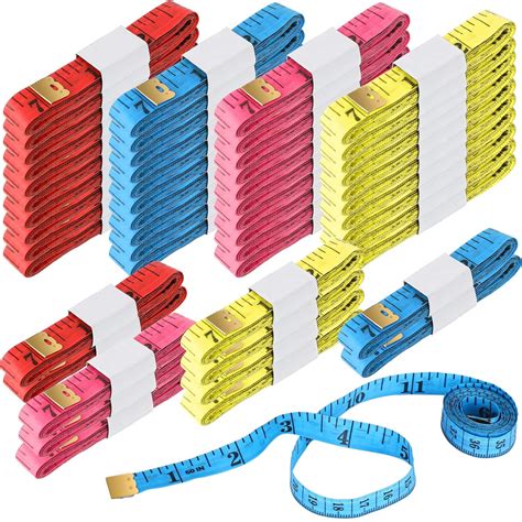 100 Pcs Soft Tape Measure Vinyl Body Measuring Tape for Sewing Soft Ruler for Weight Loss Body ...