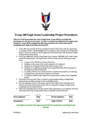 Fillable Online troop188ankeny Troop 188 Eagle Scout Leadership Project ...