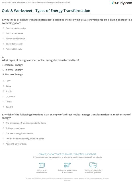 Energy Transformation Practice Worksheet 的图像结果