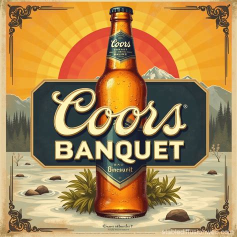 Vintage Coors Banquet Beer Poster | Stable Diffusion Online