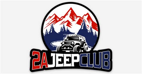 2AJeepClub Stickers (Small) by Kyle Keezer | Die cut stickers | Sticker ...