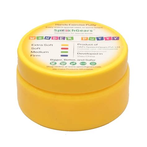 Buy SpeechGears WONDER PUTTY Yellow Soft | Exercise Material for Hand ...