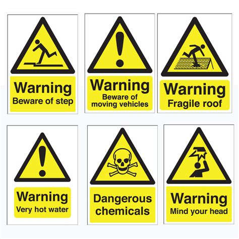 Yellow Signs Are To Warn About Hazards