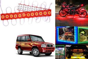SMARTER RIDE Waterproof Red LED Ultra Bright Module Lights for Tata ...