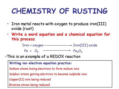 Image result for Rust Chemical Reaction