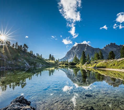 Download wallpaper the sky, mountains, lake, reflection, Italy, Italy ...