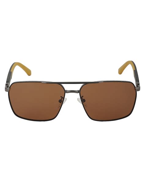 Carlton London Metallic Toned Brown Polarised And Uv Protected Lens Me ...