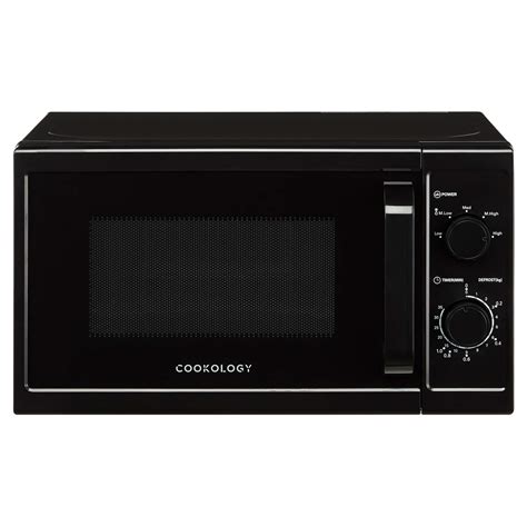 Cookology Cmafs20lbk 800w Freestanding Microwave In Black 20 Litre ...
