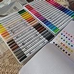 Caliart 34 Dual Brush Pens Art Markers, Artist Fine & Brush Tip Pen ...
