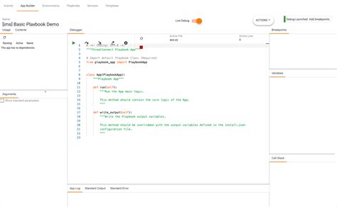 Debugging Application 的图像结果