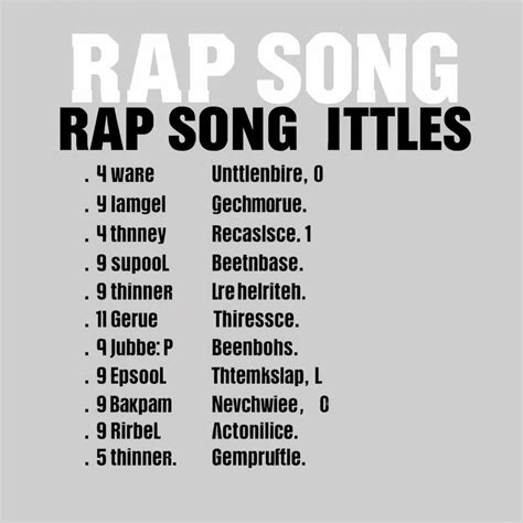 Best Rap Song Name Generator | Vondy