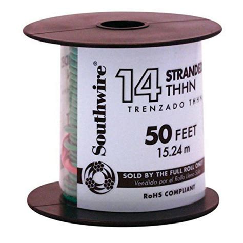 14 Gauge Electrical Wire SOUTHWIRE 14/1 THHN Solid Wire - 500 Ft White ...