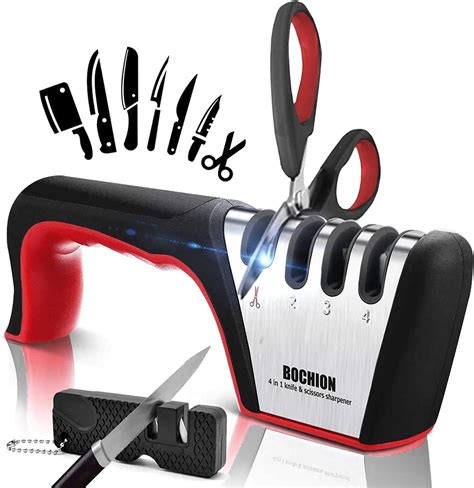Knife Sharpeners, Manual Knife & Scissor Sharpener 4 Stage Sharpening ...