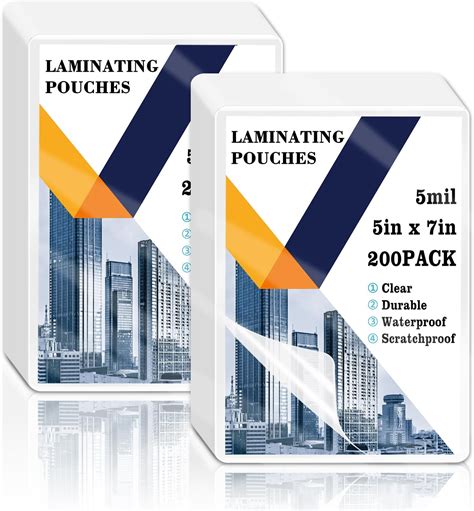 Amazon.com : 200 Pieces 4x6 Thermal Laminating Pouches 5Mil Photo ...