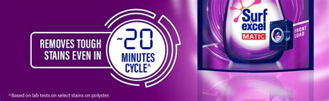 Surf Excel Matic Front Load Liquid Detergent 2 L Refill Pouch, For ...