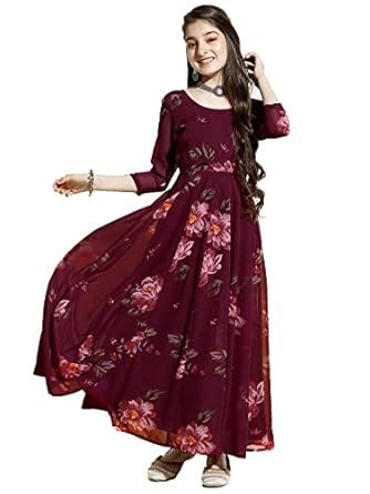 Buy Cherry & Jerry Burgundy Maxi Dress at Amazon.in