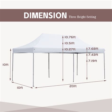 Ainfox 10-ft x 20-ft patio canopy White with Soft Top Roof in the ...