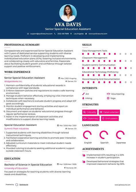 10+ Special Education Assistant Resume Samples & Templates for 2025