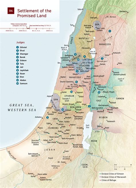 Tribes Of Ancient Israel Map