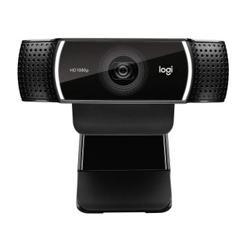 Logitech C922 Pro Stream Webcam, HD 1080p/30fps or HD 720p 60fps - Black