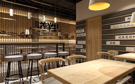 小型中式餐厅装修设计效果图_岚禾中餐厅设计