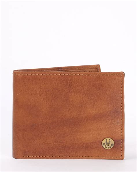 Buy Tan Brown WILDHORN Bi-Fold Leather Wallet with Signature Branding ...