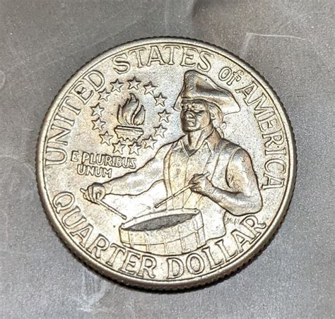 Bicentennial Quarter hulk Face Drummer Boy Reverse filled D Mint Mark ...