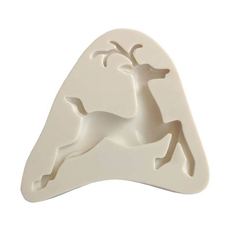 DIY 3D Reindeer Silicone Mold Christmas Deer Fondant Chocolate Mould ...
