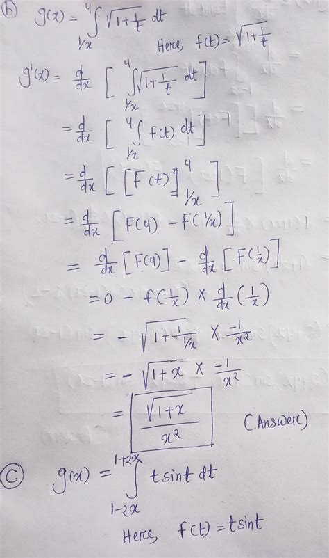 [Solved] Use the fundamental theorem of calculus part 1 to find the ...