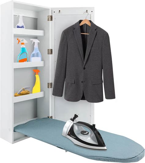 Amazon.com: Wall Mounted Ironing Board Built in Ironing Board Cabinet ...