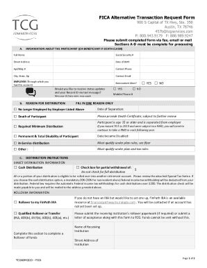 Fillable Online FICA Alternative Transaction Request Form - Amazon AWS ...