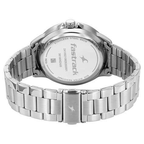 Buy Online Fastrack Stunners Quartz Analog Blue Dial Black Stainless ...