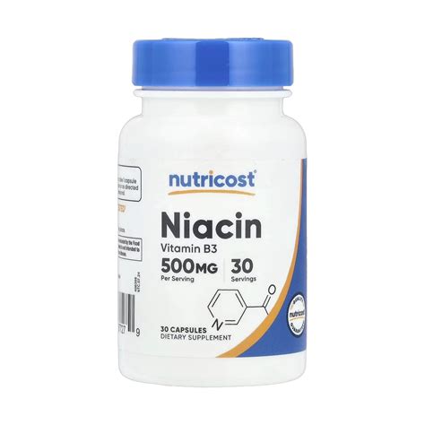Nutricost, Niacin, 500 mg, 30 Capsules – Maple Herbs