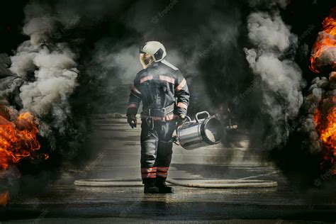 Download Fire Department Officer With An Arch Of Smoke Wallpaper | Wallpapers.com