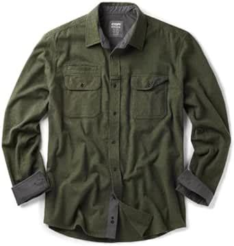 CQR Men's 100% All Cotton Button Down Flannel Shirts, Long Sleeve ...