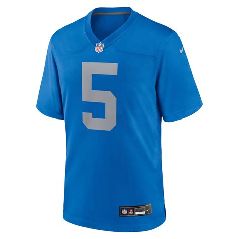 David Montgomery Detroit Lions Blue Throwback Game Jersey - All ...