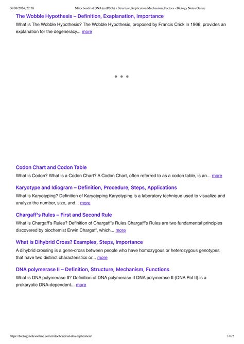 Mitochondrial DNA (mtDNA) - Structure, Replication Mechanism, Factors - Biology Notes Online.pdf