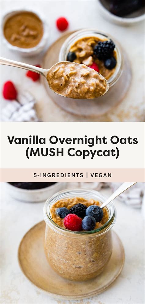 Vanilla Overnight Oats (MUSH Copycat) | Recipe | Overnight oats recipe ...