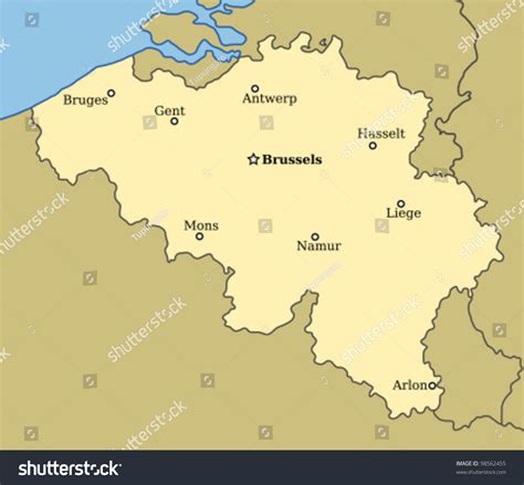 Belgium Map Major Cities