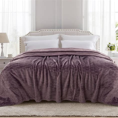 Amazon.com: TOONOW Fleece Bed Blanket King Size 90x108 inches, Super ...