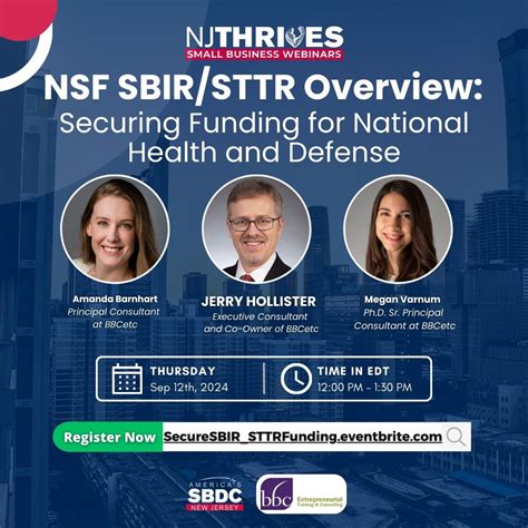 #njthrives #nsf #sbir #sttr #innovation #smallbusiness | NJSBDC State ...