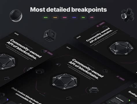Onix Blockchain Landing Page UI Design Kit — Teletype